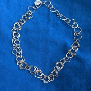 Handcrafted sterling silver Link necklace by Quadrum Women Jewelry